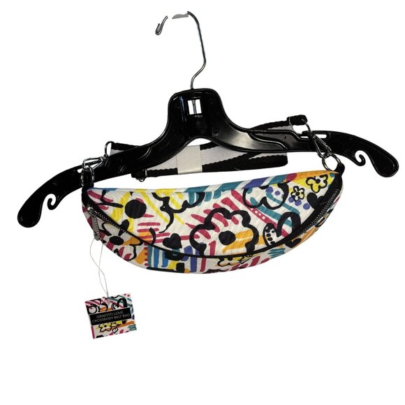 Brighton Handbags - Brighton Graffiti Love Crossbody Belt Bag With Multicolor 1970s-Inspired Artwork